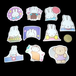 3/$20 10pcs Lot Miffy Waterproof Stickers #4